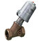 Globe valve free-flow Type 201 bronze entry below the valve pneumatique internal thread